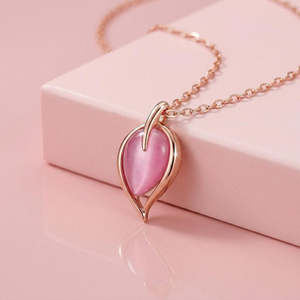 Collar de Plata de Ley 925 Chapado en Oro Rosa con Colgante de Plata de Ley 925 con Circonita Cúbica, para Mujer, Compromiso, Boda, San Valentín - Product Image 4