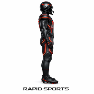 Maillot de football américain personnalisé pour équipe, fabriqué par un fabricant OEM, pour les jours de match, 100 % polyester, léger, col en V, manches courtes, devant - Product Image 6