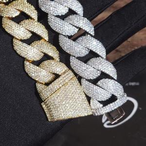 Luxury Rhodium Plated 925 Silver Chain Bracelet Micro Pave Crystal Unisex Everyday Wear - Product Image 1