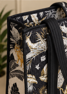 Wildlife Print Cotton Tote Bag Quilted Handcrafted Fabric Carryall Travel Work Bag Statement Evening Reusable Shopper Gift Bag - Product Image 5
