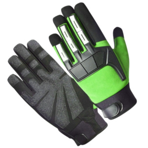 Gants de sécurité pour mécaniciens en cuir synthétique renforcé TPR, avec manchette en néoprène, respirants, laminés en spandex - Product Image 2