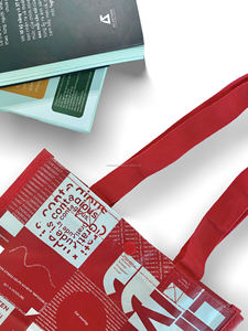 Sacs à provisions fourre-tout recyclables en PP non tissé personnalisés avec logo Sacs réutilisables écologiques avec poignées - Product Image 4