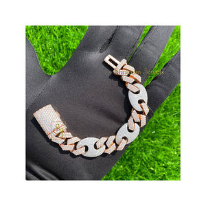 Hot Selling 925 Silver Custom Men's Fancy 14MM Premium Cuban Link VVS Moissanite Diamond Bracelet luxury gifts for men women - Product Image 3