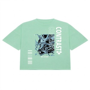 Camisetas de Hombre al por Mayor, OEM, Personalizadas, de Alta Calidad, en Poliéster/Algodón, con Logotipo Personalizado, Cuello en V, Manga Corta - Product Image 1