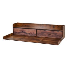 Supporto da appoggio per lavatrice/asciugatrice con struttura in legno 54 x 27,5 pollici, 2 cassetti e 2 ganci - Product Image 1
