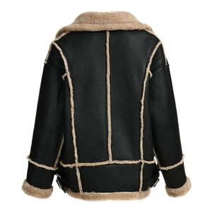 Veste en cuir véritable pour homme, personnalisable, de haute qualité, avec fourrure, en peau de mouton véritable, veste d'hiver - Product Image 2