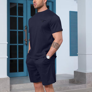 Conjunto Deportivo Corto de Verano para Hombre, Estilo Vintage, Transpirable, de Secado Rápido, Ligero, Informal, de 2 Piezas, Camiseta y Pantalones Cortos - Product Image 4