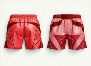Shorts de Muay Thai en polyester satiné respirant et confortable, à taille haute, sublimés, directement de l'usine, pour le kickboxing et la boxe. - Product Image 4