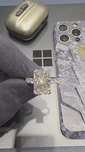 Anillo Clásico de Diamantes en Oro Blanco de 14K, Elegante y Sencillo, para Compromiso, Boda, Uso Diario, Idea de Regalo - Product Image 6