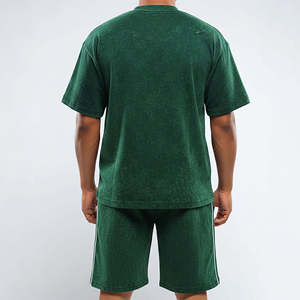 2026 Summer Casual Style Men's Two Piece <b>Set</b> Training Jogging Wear Thermal Breathable Polyester/Cotton Blend 360g OEM Service - Product Image 5
