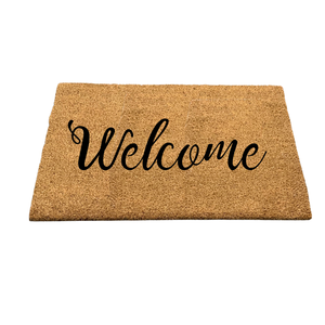 Tapis en fibre de coco de haute qualité 45cm*75cm, fabriqué à la main, style moderne et luxueux, avec imprimé animal écologique, lavable, tapis de porte - Product Image 1