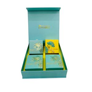 Cartón corrugado de lujo Mooncake caja de embalaje de regalo logotipo personalizado lámina dorada cartón de papel reciclable de alta calidad para venta al por mayor - Product Image 3