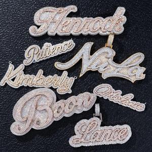 Custom Script <b>Name</b> Pendant Necklace Iced Out Lab Grown Diamond Hip Hop <b>Chain</b> Luxury Jewelry Gift - Product Image 2