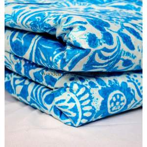 Tela de Algodón Hindú con Estampado de Bloques al por Mayor para Decoración del Hogar, Ropa de Mujer, Vestidos y Camisas - para Tapicería, Costura y Manualidades - Product Image 2