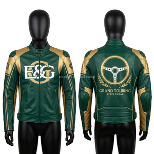 Chaqueta de Cuero Personalizada para Motociclistas, Abrigo Gráfico de Moda Urbana para Hombres, Ropa de Alta Calidad - Product Image 2