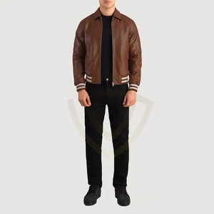 Chaqueta de Invierno Personalizada para Hombre, Estilo Letterman Bull con Cuello Alto, Poliéster/Algodón, Resistente al Viento, Estilo Casual Urbano, Hecha en Pakistán - Product Image 3