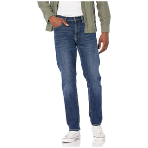 <b>Men's</b> Athletic Fit <b>Stretch</b> Denim Pants Comfortable Durable Breathable ODM Solid Woven Lightweight Jeans - Product Image 4