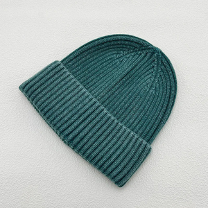 Bonnet tricoté côtelé épais teint en masse avec revers, chaud, unisexe, qualité fabricant, couvre-chef - Product Image 1