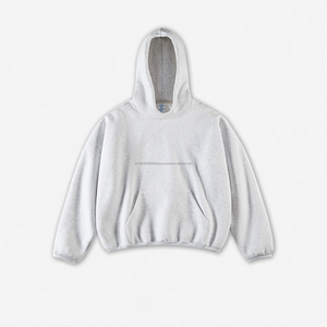 Sudadera pesada con logotipo personalizado, ropa de calle de gran tamaño, 400GSM, algodón, poliéster, Sudadera con capucha para hombre recortada de gran tamaño - Product Image 4