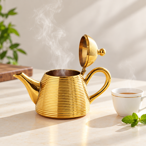 Handcrafted Pure Brass Cone Lined Tea <b>Pot</b> Traditional <b>Metal</b> Kettle Vintage Tea <b>Coffee</b> Serving <b>Pot</b> Decorative Kitchen Serveware - Product Image 5