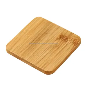 Best Quality Indian 6-Piece Coaster Set Square Natural <b>Wood</b> Table Mats & Pads Popular Use Natural Color - Product Image 2