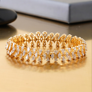 14K Rose Gold Tennis <b>Bracelet</b> with 7.71 CT Pear Marquise Lab Grown Diamond <b>Solid</b> 18K White/Yellow Gold IGI Certified - Product Image 2