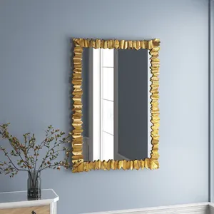 Premium Handmade Metal <b>Wall</b> <b>Mirror</b> Artistic Contemporary Accent <b>Mirror</b> for Luxury Hotel Resort Home Bedroom Living Room Entryway - Product Image 2