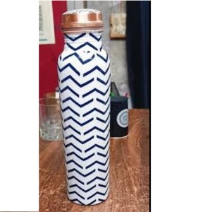 Juego de 5 botellas de agua de cobre con acabado esmaltado, el mejor diseño de utensilios de cocina, botella de cobre para hervir, suministro desde India - Product Image 5