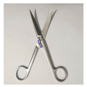 Ciseaux chirurgicaux manuels à lame affûtée/arrondie, 5,5 pouces, tête angulaire, en acier inoxydable, instrument chirurgical certifié CE Wenquar Surgical - Product Image 1