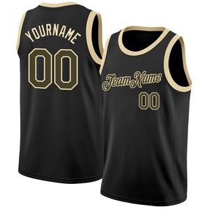 Custom Men's Basketball Jersey Black Green <b>Yellow</b> Mesh Sleeveless O-Neck Breathable Sporty <b>Tank</b> <b>Top</b> With Name And Number - Product Image 3