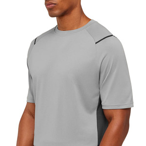 Camiseta Deportiva de Manga Corta para Hombre, Cuello Redondo, Bordada, de Secado Rápido, Transpirable, Tejido de Punto, Diseño Liso para Correr - Product Image 2