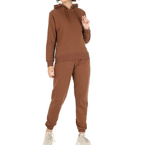 Conjunto Deportivo de Invierno para Mujer, Azul, con Capucha, Forro Polar, Cierre de Cremallera, Estilo Urbano, Pantalones Largos, Corte Regular, Color Sólido - Product Image 3