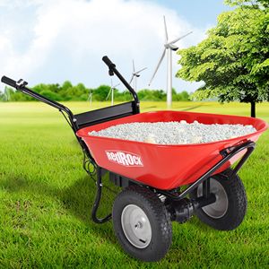 RedRock Electric Powered <b>24V</b> DC 180W AGM <b>Battery</b> Wheelbarrow Utility Cart 330lbs Max Capacity Barrel Dump Material Debris Hauler - Product Image 6