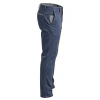 AMKOOR ENTERPRISES Celana Chino Katun Biru Pria, Regular Fit, Panjang Penuh, Kasual, Bernapas, Berat Sedang, Gaya Musim Semi, Cepat Kering
