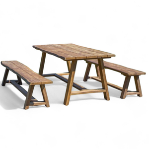 Minimalist Style Restaurant Seating <b>Table</b> Set With Teak Wooden Frame Material and Durable Material for Home Furniture - Product Image 2