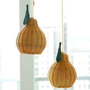 โคมไฟห้องนอนเด็กและห้องเล่นรูปทรงมะนาว โคมไฟหวายคุณภาพสูง โคมไฟถัก - Product Image 1