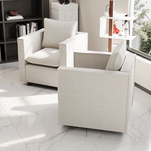 Moderno e comodo divano Beige con cuscini di seduta traspiranti poltrone Decorative per camere da letto angoli di lettura - Product Image 3