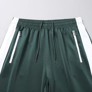 Survêtement vert uni pour homme, manches longues, col montant, fermeture éclair, sportif, séchage rapide, coupe régulière, vêtements d'automne - Product Image 4