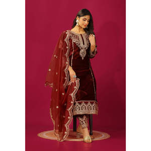 Designer Women's Party Wear Set <b>Top</b> with Dupatta and Fully Stitched Bottom - Product Image 5