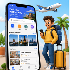 Desarrollo de Reservas de Hoteles Turísticos, Planificación de Viajes, Gestión de Reservas, Análisis, Compatible con Android y MAC OS, Internet, Móvil, Web - Product Image 1