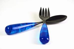 Custom Resin Long Handle Serving Spoon Fork Antique Classic <b>Mirror</b> Polish 10ml Capacity Party Use Eco-Friendly Kitchen Tableware - Product Image 2