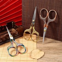 1 pièce Ciseaux à lames droites en acier inoxydable, nouveau design, pour la couture, la découpe de tissus, la broderie, les travaux du tailleur, outils à fil, lame à pointe arrondie