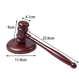 Ensemble de maillet maçonnique en bois poli artisanal de qualité supérieure avec bloc sonore, marteau de juge pour les réunions de loge, les cérémonies et les cadeaux - Product Image 3