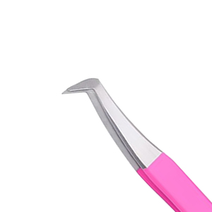 Pince à cils en acier inoxydable en forme de L, pince d'isolation pour extensions de cils OEM, outil de préhension pour cils, pince à cils volume - Product Image 3