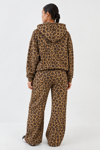 Pantalon large pour femme, imprimé léopard original, taille haute, coupe ample, décontracté, tendance, streetwear - Product Image 6
