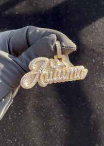 จี้เงินแท้ 925 สองชั้น สีขาว แบบกำหนดเองสำหรับผู้ชาย แร็ปเปอร์ เครื่องประดับฮิปฮอป ประดับเพชรโมอิสซาไนต์ VVS1 รูปตัวอักษร - Product Image 5