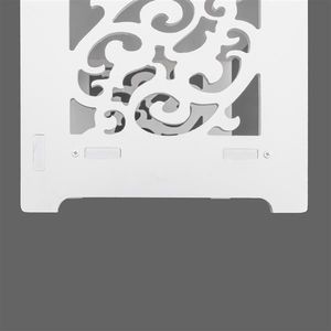 Scarpiera Bianca a Sei Livelli Intagliata con Design in Legno e Pannelli in Plastica - Product Image 6