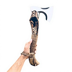 Custom Hand Fored Stainless Steel Industrial Grade Custom Handmade Flat <b>Backed</b> Hunting Axe with Wood Handle - Product Image 1