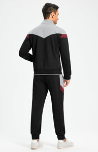 ชุดวอร์มกีฬาผู้ชาย คุณภาพสูง เนื้อผ้านุ่ม ระบายอากาศได้ดี ชุดเซ็ตผ้าฝ้ายสำหรับผู้ชาย - Product Image 3