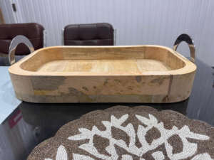 Bandejas de Madera de Ratán Redondas para Servir Comida, Café, Té, Pan, Picnic, Ecológicas, Pulimentadas y Personalizadas, al por Mayor - Product Image 3